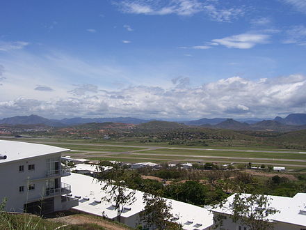 Jacksons International Airport, looking east across the airstrip.
