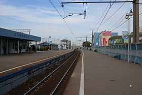 Пассажирские платформы № 2 и № 1 станции Пушкино.