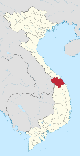 Vị trí của Quảng Nam trên bản đồ Việt Nam