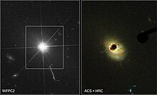 Aufnahme des Quasars vom Hubble-Teleskop