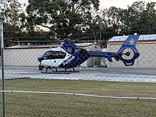 The Queensland Police Eurocopter EC135 P2+ that was utilised during the siege Queensland Police Service Eurocopter EC135 P2+.jpg
