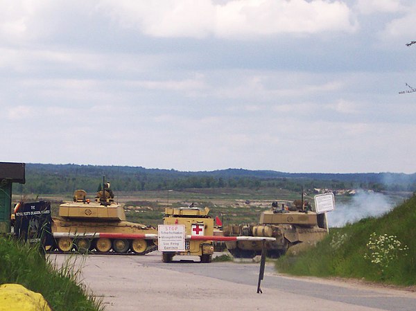 The Royal Scots Dragoon Guards (C Squadron) during live fire training exercises on Bergen-Hohne Training Area (Germany) near the Fallingbostel station