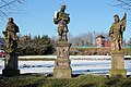 English: Statues of st. Florian, Lawrenc and John of Nepomuk in Radimovice (Liberec District) Čeština: Sochy svatých Floriána, Vavřince a JanaNepomuckého v Radimovicích (okres Liberec)