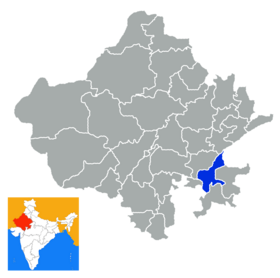 Locația districtului Kota