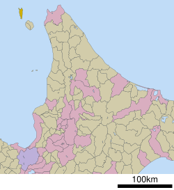 Location of Rebun in Hokkaido