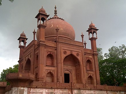 Red Taj, tomb of William Hessing at Roman Catholic Cemetery, Agra