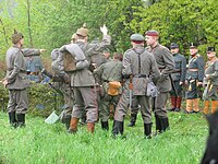 Rekonstrukcja bitwy gorlickiej – przesłuchanie jeńca rosyjskiego