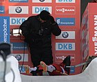 Deutsch: Vorletztes Saisonrennen im Rennrodel-Weltcup der Saison 2014/15 vom 19. bis 22. Februar 2015 in Altenberg/Erzgebirge. Tag 2: Freitagstraining. English: Luge world cup race season 2014/15 in Altenberg/Germany, 19th to 22nd Februar 2015. Day 2: Friday trainings.