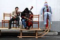 Performing musicians at the carnival festival on the main square