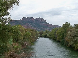 The river with the "Rocher de Roquebrune"