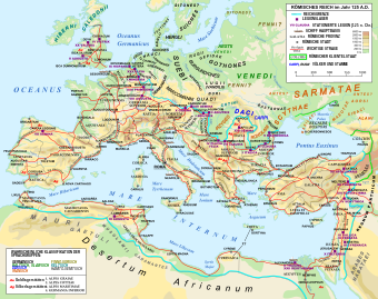 Das Römische Reich im Jahr 125