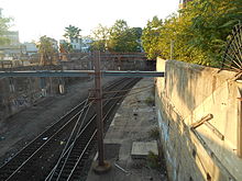 Roseville Avenue's former Montclair Branch platforms in September 2014, 30 years after closing Roseville Avenue Station - September 2014.jpg