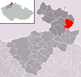 Poloha mesta Rumburk v rámci okresu Děčín a správneho obvodu obce s rozšírenou pôsobnosťou Rumburk.