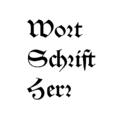 Wort, Schrift und Herr (Alte Schwabacher), Computersatz.