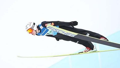Јуриј Тепеш током екипног такмичења FIS Светског првенства у скијашким летовима 2012. у Викерсунду, Норвешка.