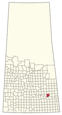 Umístění RM McLeod č. 185 v Saskatchewanu