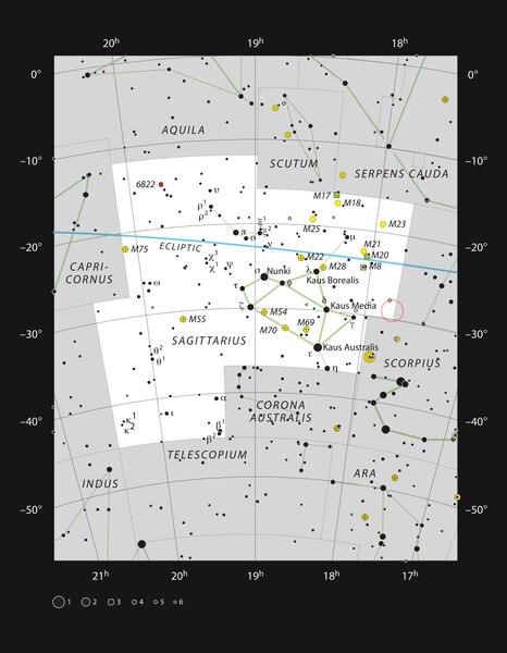 File:Sagittarius Astar in the constellation of Sagittarius.tif