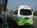 美笹循環専用車両（緑塗装）リア側：下笹目折返場にて（埼京タクシー所属）