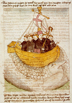 Lo viatge de sant Brendan illustrat per un manuscrit alemand del sègle XV.