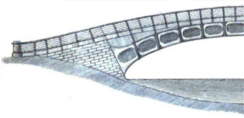 Diagram of an Iron Bridge from Samuel Wyatt patent of 1800