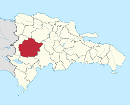 Inplanting van de provincie (blauw) in het land
