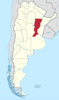 Pozicija provincije na karti Argentine