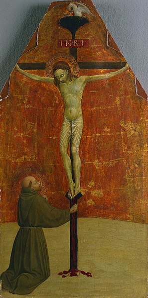 File:Sassetta. St Francis Kneeling before Christ on the Cross 1437-1444 Cleveland Mus.of Art.jpg