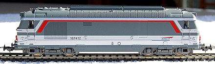 BB 67400'ün ölçekli modeli.