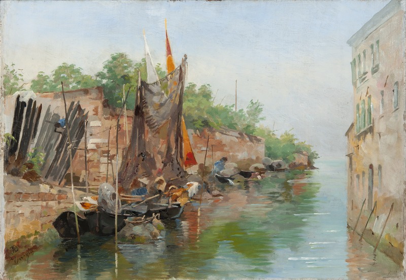 File:Scene from a Venetian Canal. Sketch (Agnes Börjesson) - Nationalmuseum - 21702.tif