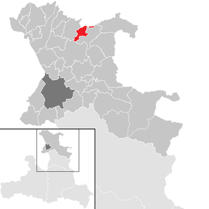 Lage der Gemeinde Schleedorf im Bezirk Salzburg-Umgebung (anklickbare Karte)