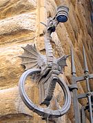 Applique pour le support d'une torche sur les murs du palais Medicis à Florence.