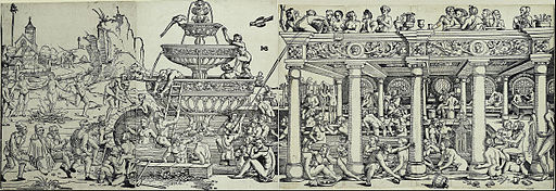 Sebald Beham - Fountain of Youth and bathhouse - Google Art Project