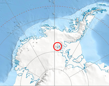 Location of Sentinel Range in Western Antarctica.