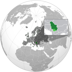 Location of Serbia