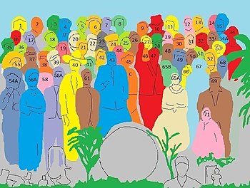 Das Albumcover von Sgt. Pepper's Lonely Hearts Club Band mit entfernten Wachsfiguren, um versteckte Figuren aufzudecken. Quelle: Wikimedia Commons​​
