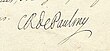 Paulmy d'Argensonin Antoine-René de Voyerin allekirjoitus