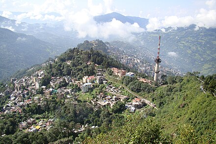 Gangtok, viewed from Ganesh Tok