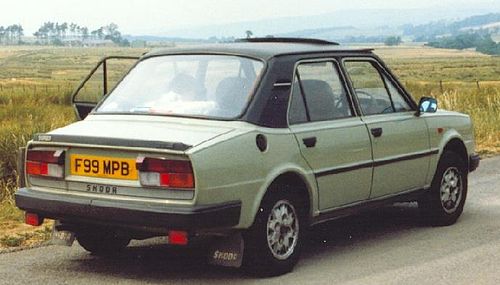 A Škoda 130, available around the time of motorisation