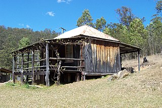 Slab hut Kind of dwelling or shed made from slabs of split or sawn timber