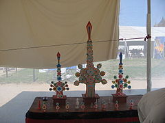 Religious objects in the craft tent