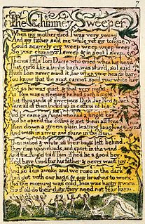 The Chimney Sweeper poem by William Blake in "Songs of Innocence"