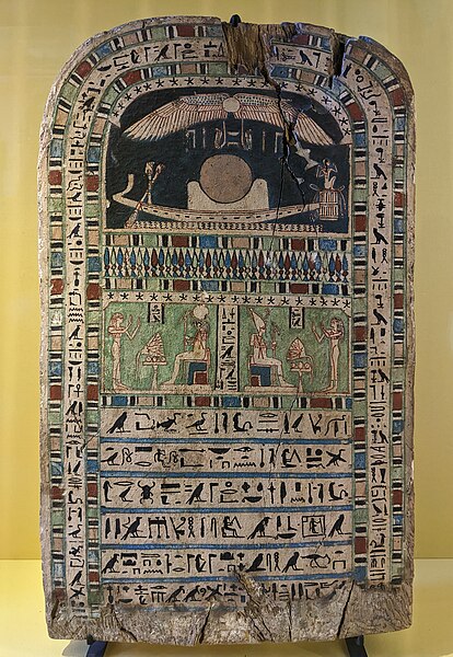 File:Stèle de Oudjarénés adorant le soleil - Musée du Louvre Antiquités égyptiennes N 3787.jpg