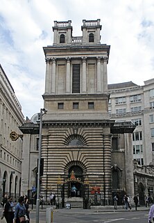 St Mary Woolnoth Church in London, England