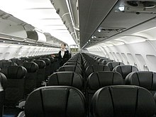 Interior of a StarFlyer Airbus A320-200