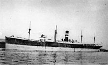 T&J Harrison 8,258 GRT cargo steamship Defender, built in 1915 and scrapped in 1952 StateLibQld 1 142791 Defender (ship).jpg