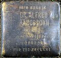 Stolperstein für Dr. Alfred Jacobsohn (Gleueler Straße 188)