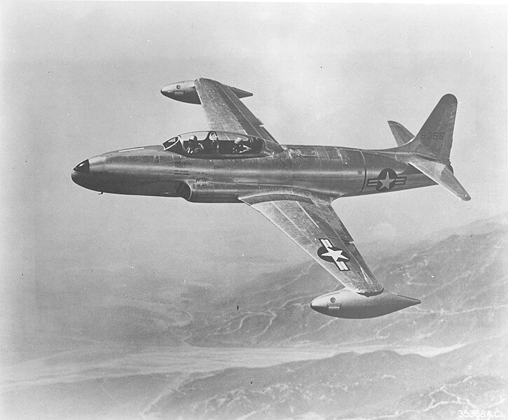 File:T-33 jet trainer to make flight through atomic testing cloud.jpg