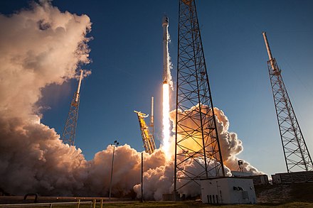 Falcon 9 launch vehicle carrying TESS, launching from Space Launch Complex 40 at Cape Canaveral in April 2018.