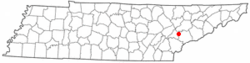 Location of Friendsville, Tennessee