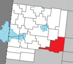 Emplacement au sein de la MRC Abitibi-Ouest.